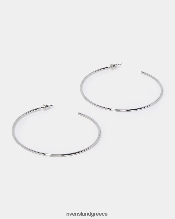 River Island αξεσουάρ ασήμι γυναίκες σκουλαρίκια με λεπτό κρίκο B6N8X3999