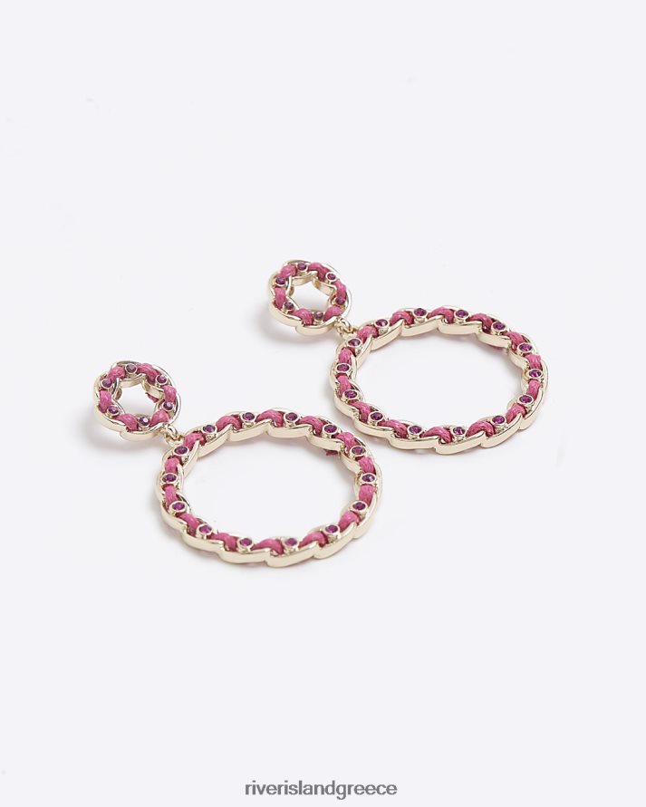 River Island αξεσουάρ χρυσό ροζ γυναίκες σκουλαρίκια με κλωστή B6N8X4147