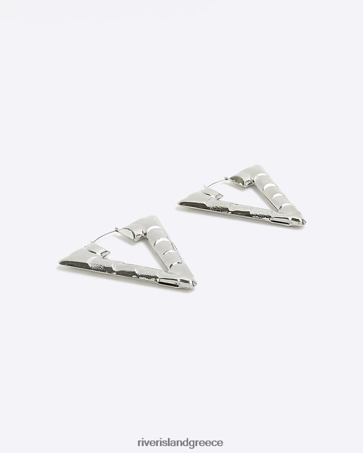 River Island αξεσουάρ ασήμι γυναίκες τρίγωνα σκουλαρίκια κρίκοι B6N8X4270