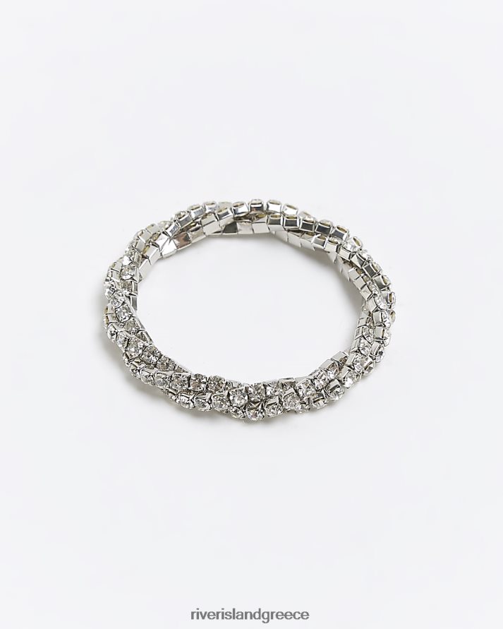 River Island αξεσουάρ ασήμι γυναίκες πέτρινο βραχιόλι B6N8X4535