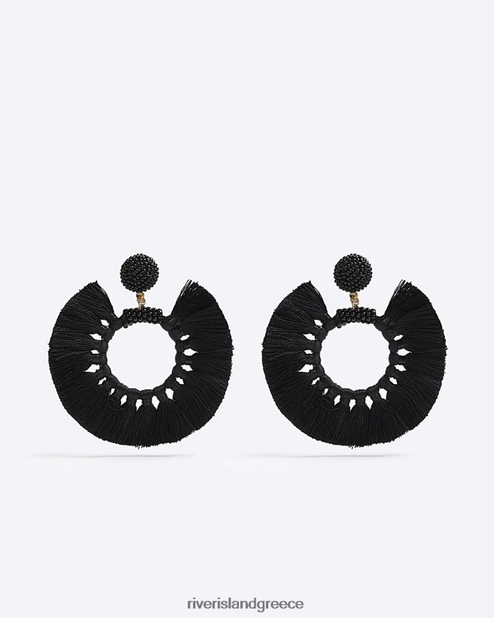 River Island αξεσουάρ μαύρος γυναίκες κρίκοι με φούντα B6N8X4646