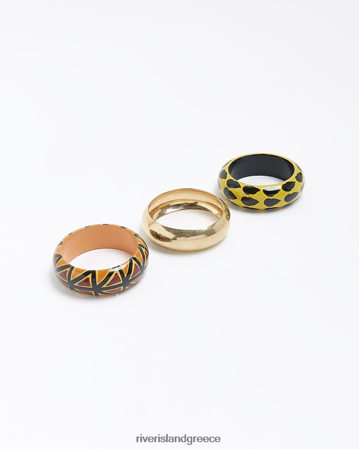 River Island αξεσουάρ χρυσός γυναίκες βραχιόλι βραχιόλι πολλαπλής συσκευασίας B6N8X4664