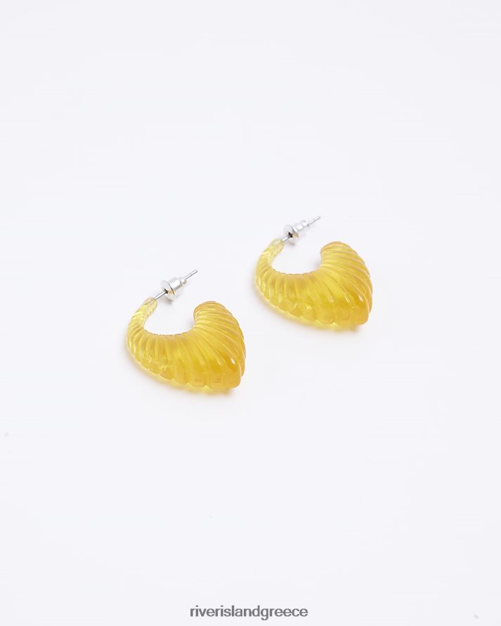 River Island αξεσουάρ πορτοκάλι γυναίκες σκουλαρίκια κρίκου από ρητίνη B6N8X4881