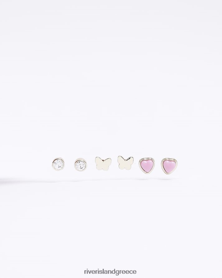 River Island αξεσουάρ χρυσός γυναίκες σκουλαρίκια πεταλούδα πολυσυσκευασία B6N8X4884