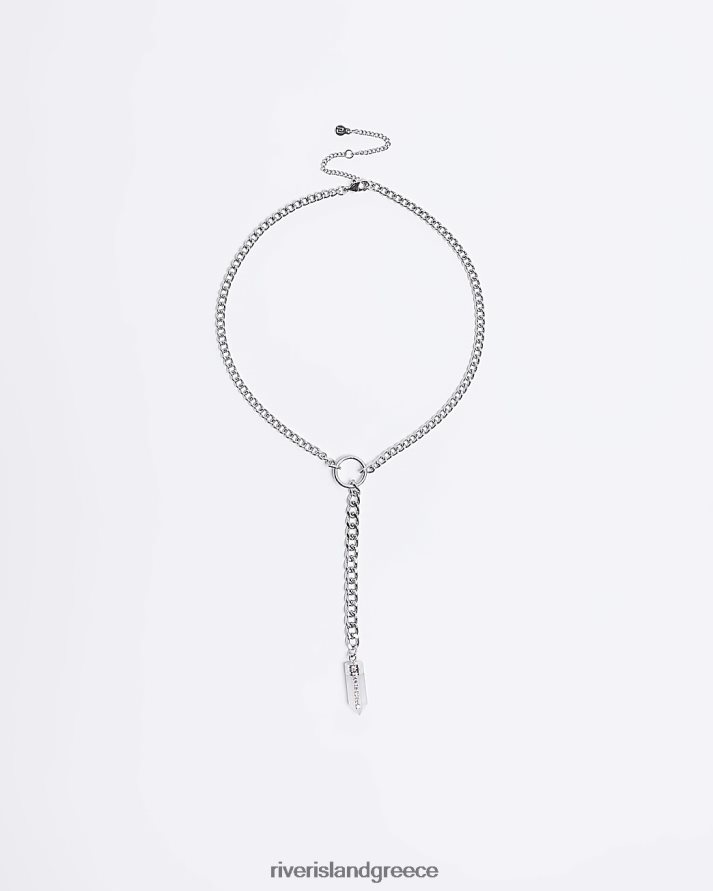 River Island αξεσουάρ ασήμι γυναίκες κολιέ κρυστάλλινο γούρι B6N8X4887