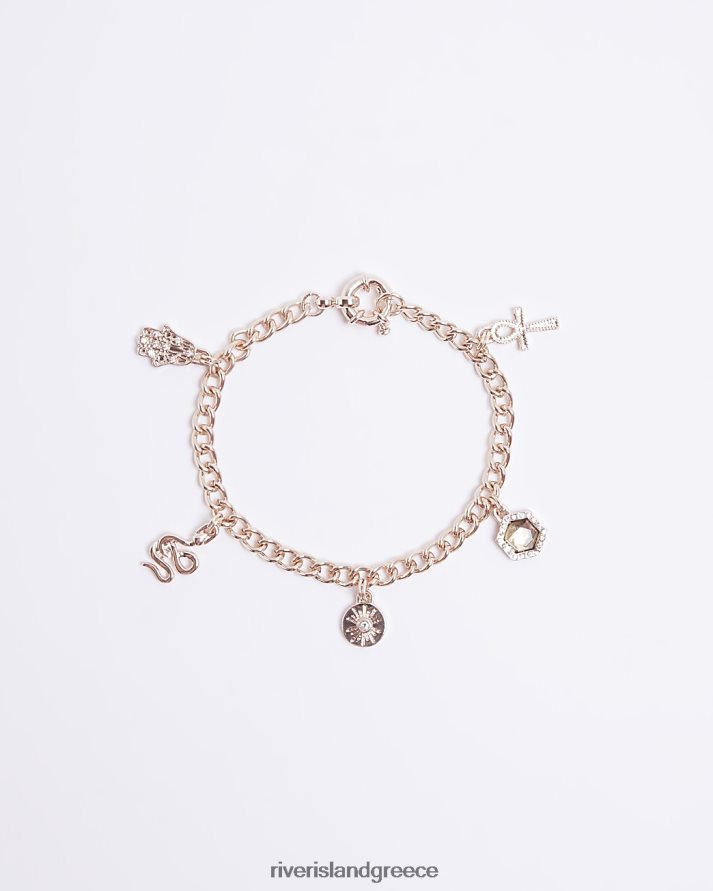 River Island αξεσουάρ ροζ χρυσός γυναίκες βραχιόλι γούρι B6N8X4896