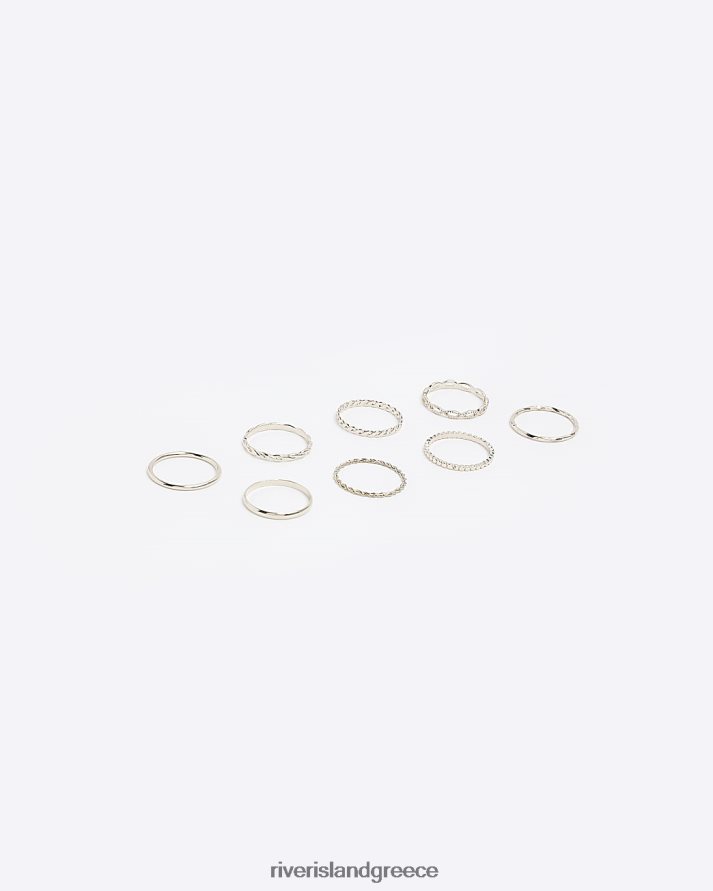 River Island αξεσουάρ χρυσός γυναίκες πολυσυσκευασία δακτυλίου περιστροφής B6N8X4914
