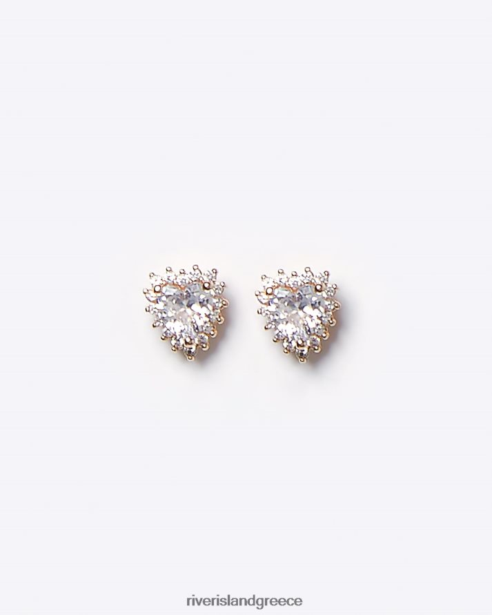 River Island αξεσουάρ ροζ χρυσός γυναίκες καρφιά σκουλαρίκια καρδιά B6N8X4939