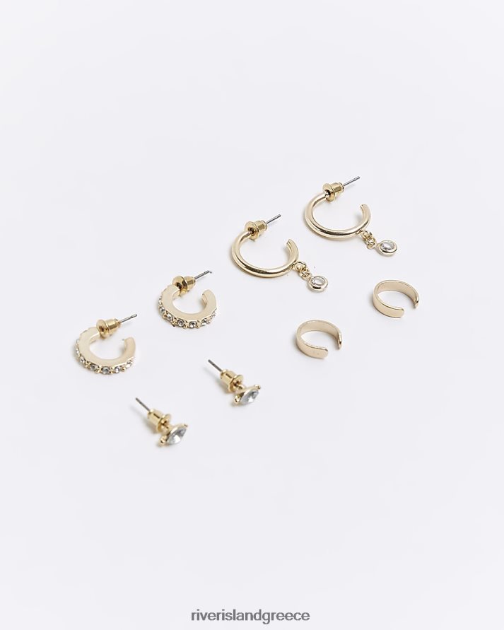 River Island αξεσουάρ χρυσός γυναίκες σκουλαρίκια με κρίκο και καρφιά multipack B6N8X1044