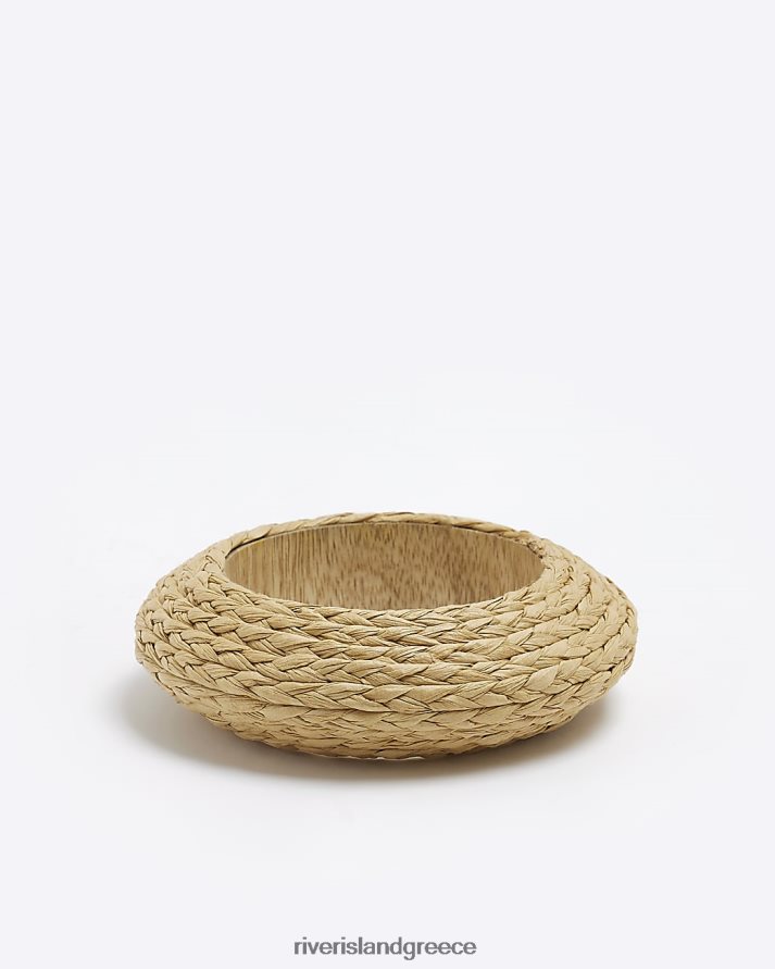 River Island αξεσουάρ καφέ γυναίκες βραχιόλι με βραχιόλι raffia B6N8X4656