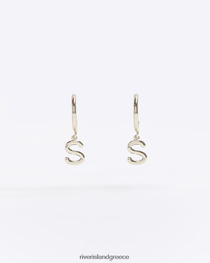 River Island αξεσουάρ χρυσός γυναίκες s αρχικά σκουλαρίκια κρίκοι B6N8X1420