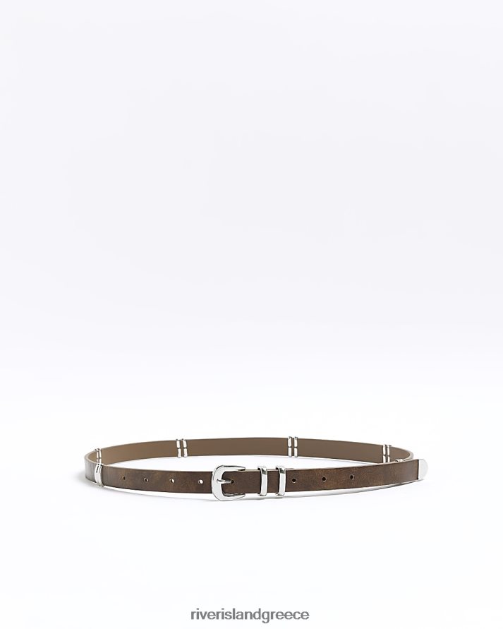 River Island αξεσουάρ καφέ γυναίκες στενή ζώνη B6N8X1412
