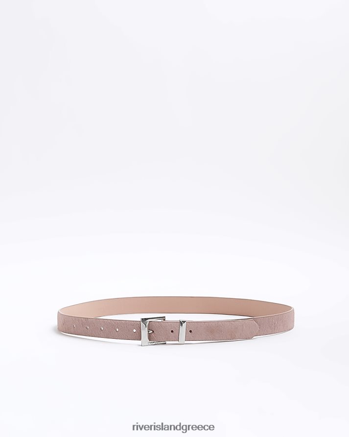 River Island αξεσουάρ ροζ γυναίκες ζώνη πόνυ με έξυπνη πόρπη B6N8X4066