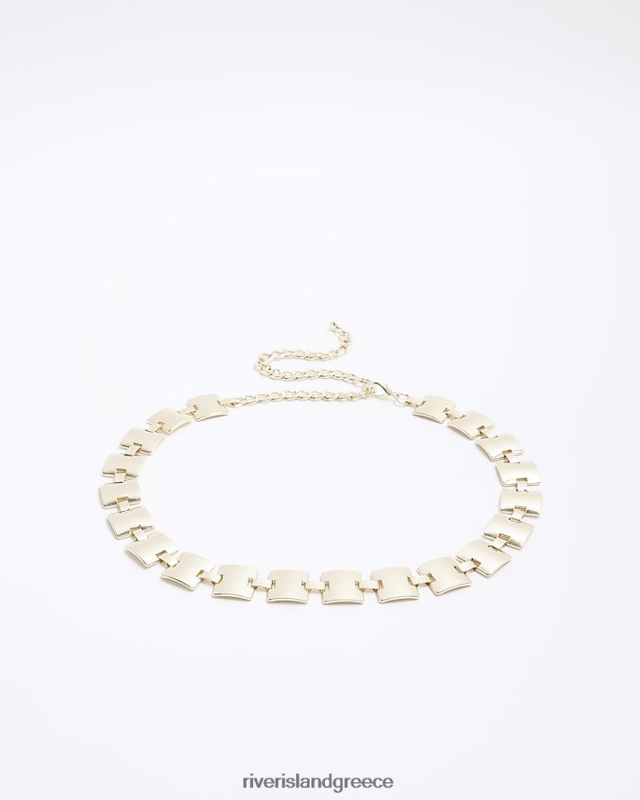 River Island αξεσουάρ χρυσός γυναίκες τετράγωνη ζώνη αλυσίδας B6N8X4114