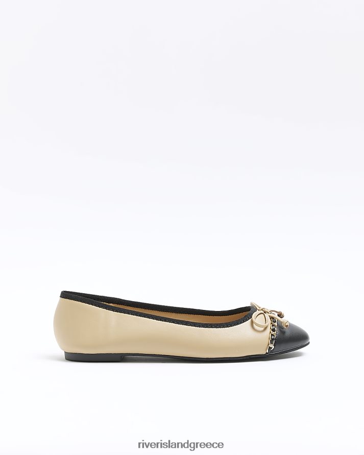 River Island είδη υπόδησης μπεζ γυναίκες παπούτσια μπαλέτου φιόγκου B6N8X1016