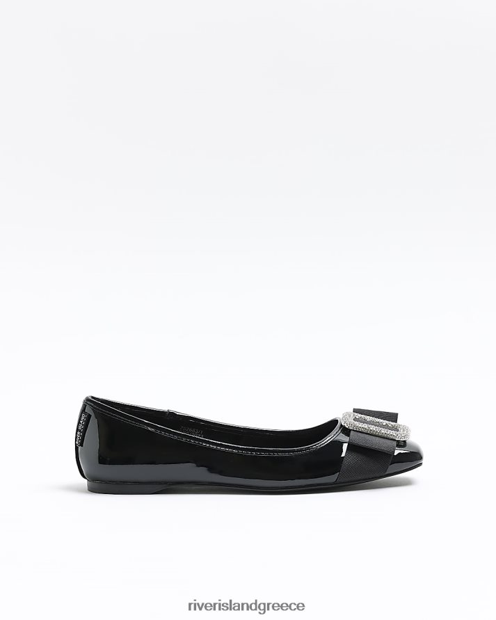 River Island είδη υπόδησης μαύρος γυναίκες διακοσμημένα παπούτσια μπαλέτου B6N8X1133