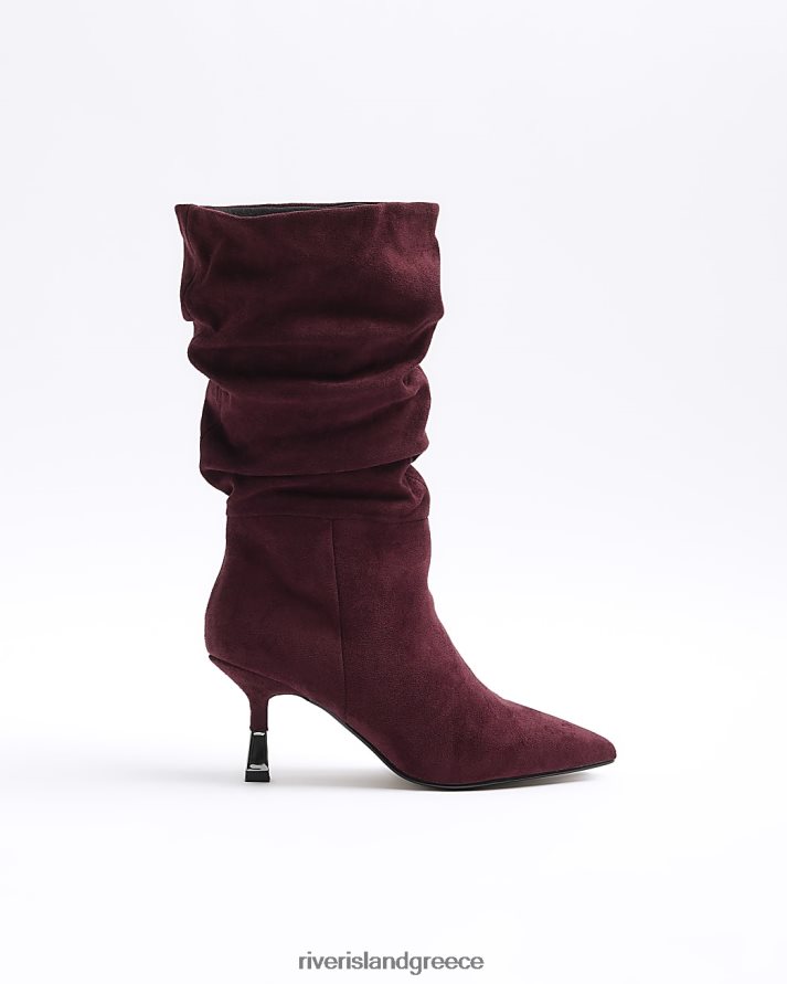 River Island είδη υπόδησης το κόκκινο γυναίκες ξαπλωμένα ψηλοτάκουνα μποτάκια B6N8X3866