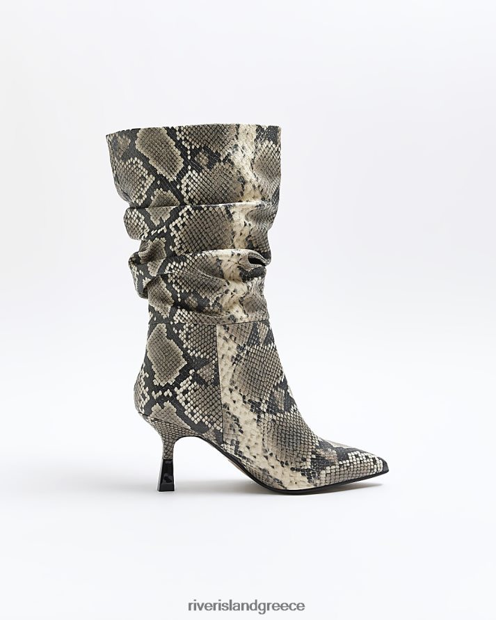 River Island είδη υπόδησης μπεζ γυναίκες ζιβάγκο μποτάκια με animal print B6N8X187