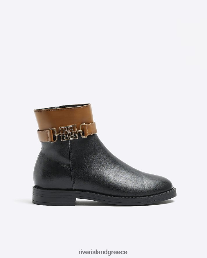 River Island είδη υπόδησης καφέ γυναίκες color block ιππασίας μποτάκια B6N8X906