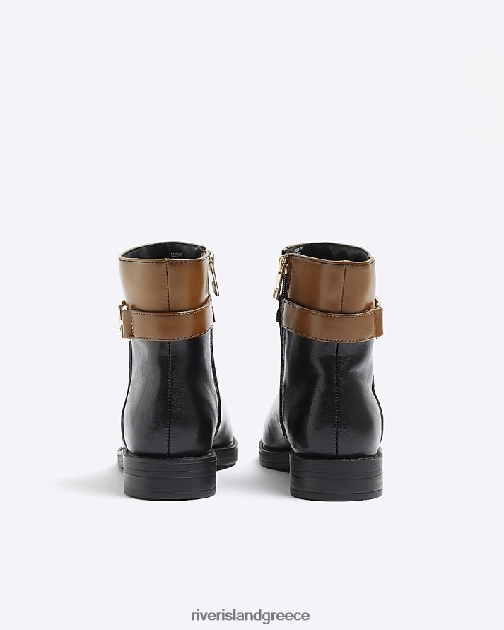 River Island είδη υπόδησης καφέ γυναίκες color block ιππασίας μποτάκια B6N8X906