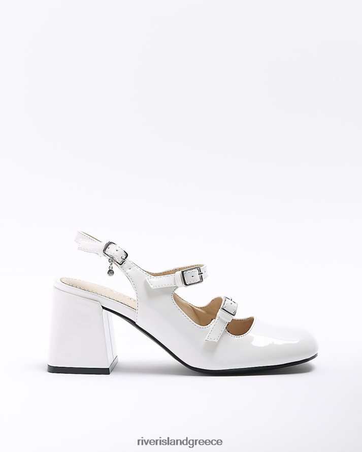 River Island είδη υπόδησης άσπρο γυναίκες μπλοκ παπούτσια με τακούνι B6N8X1661