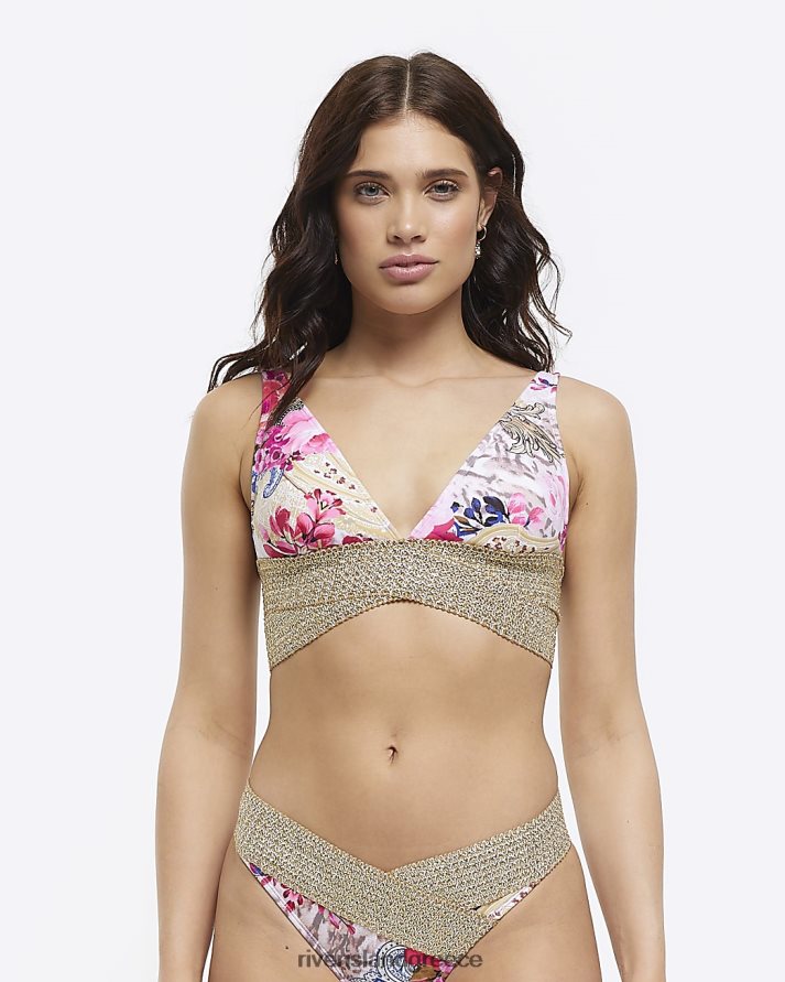 River Island ενδύματα ροζ γυναίκες μπικίνι με λουλούδια B6N8X1819