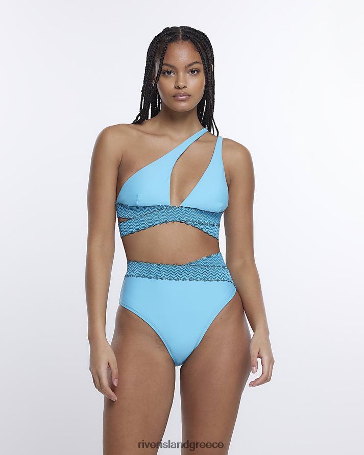 River Island ενδύματα μπλε γυναίκες ψηλόμεσο μπικίνι B6N8X1962