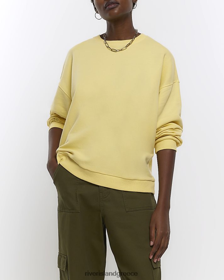 River Island ενδύματα κίτρινος γυναίκες μακρυμάνικο φούτερ B6N8X989