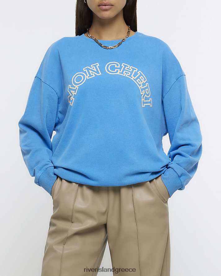 River Island ενδύματα μπλε γυναίκες φούτερ mon cherie B6N8X676