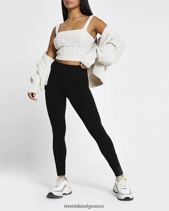 River Island ενδύματα μαύρος γυναίκες μικροκαμωμένο ψηλόμεσο κολάν B6N8X5268