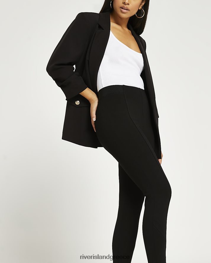 River Island ενδύματα μαύρος γυναίκες petite ψηλόμεσο κολάν πόντε B6N8X5328