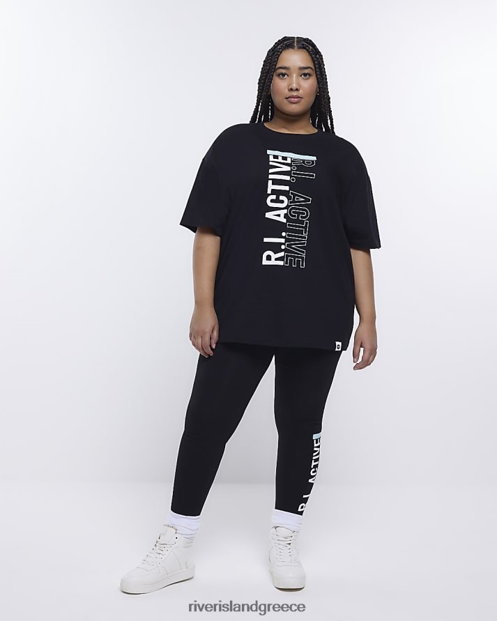 River Island ενδύματα μαύρος γυναίκες plus ri active κολάν B6N8X5149