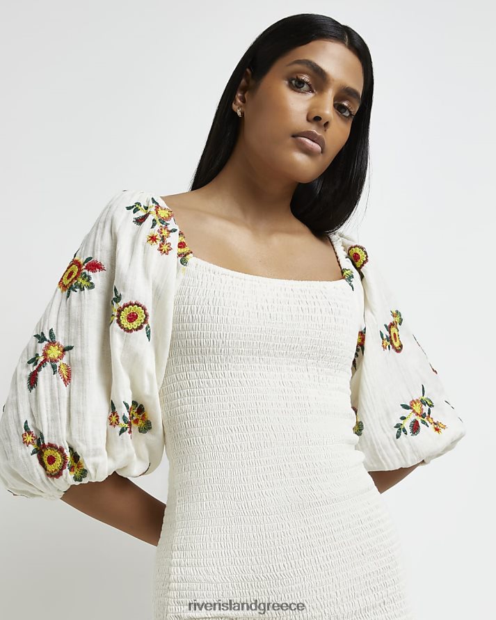 River Island ενδύματα κρέμα γυναίκες Μίνι φόρεμα με κορδόνι B6N8X2173