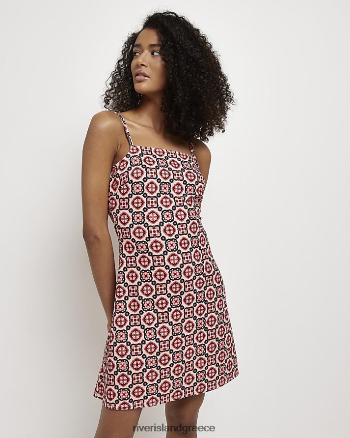 River Island ενδύματα το κόκκινο γυναίκες floral shift μίνι φόρεμα B6N8X4808