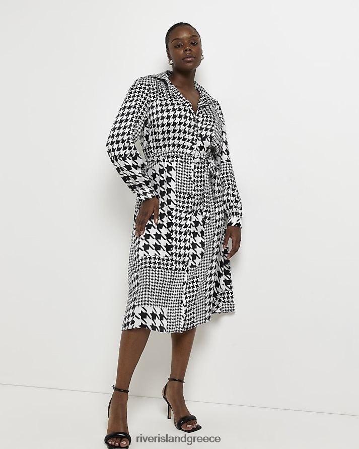 River Island ενδύματα μαύρος γυναίκες συν σατέν φόρεμα με μίντι πουκάμισο B6N8X2060