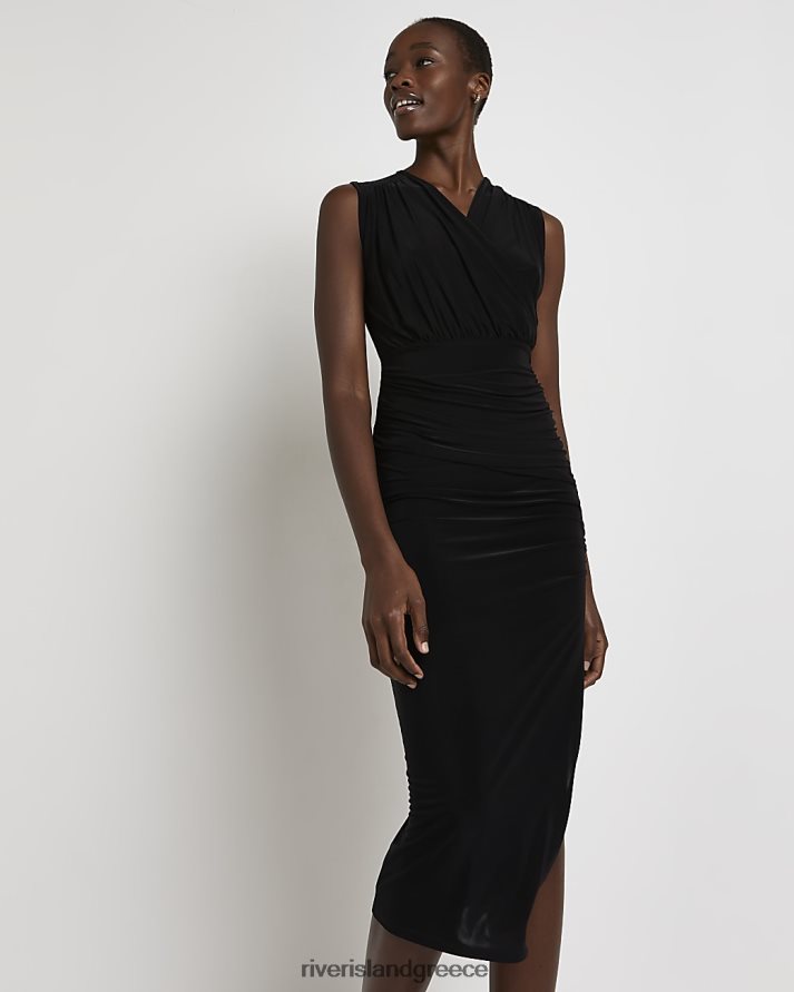 River Island ενδύματα μαύρος γυναίκες Μίντι φόρεμα bodycon B6N8X3929