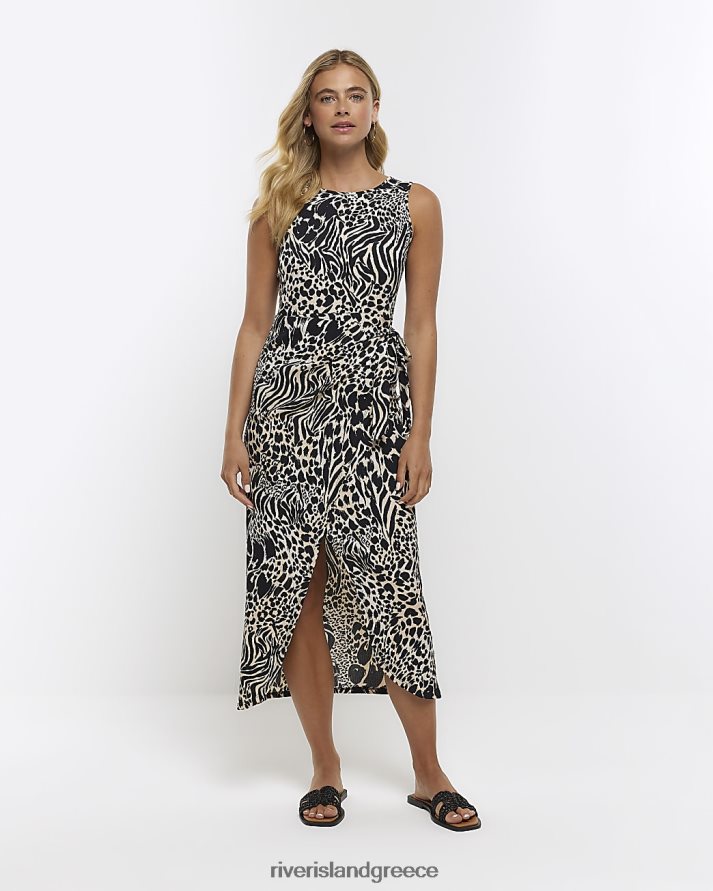 River Island ενδύματα μαύρος γυναίκες Μίντι φόρεμα bodycon με μεζέ B6N8X4703