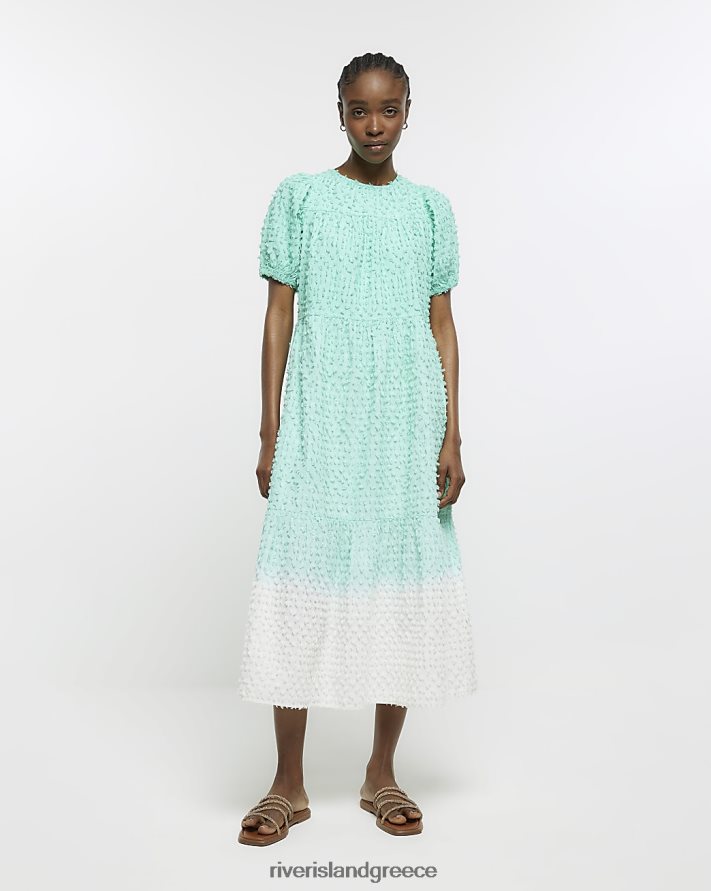 River Island ενδύματα μπλε γυναίκες Μίντι φόρεμα ombre smock B6N8X1701