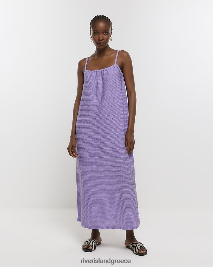 River Island ενδύματα μωβ γυναίκες μάξι φόρεμα με υφή B6N8X1230