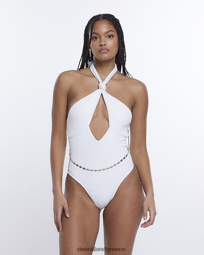 River Island ενδύματα κρέμα γυναίκες μαγιό με ζώνη B6N8X1910