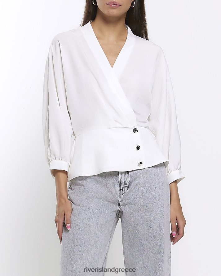 River Island ενδύματα άσπρο γυναίκες μακρυμάνικη μπλούζα B6N8X1101