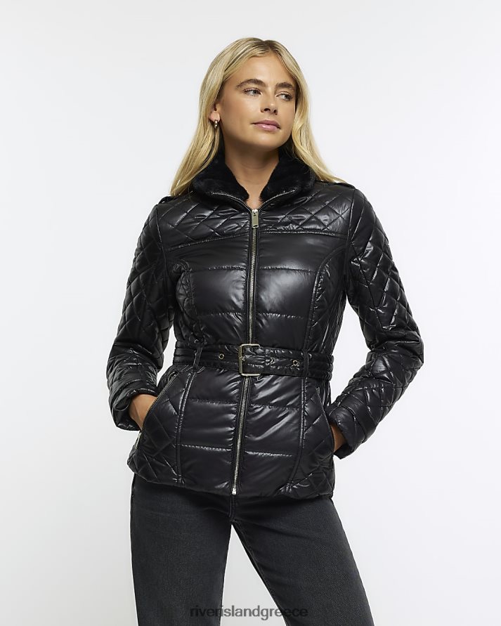 River Island ενδύματα μαύρος γυναίκες ζακέτα με επένδυση B6N8X4298