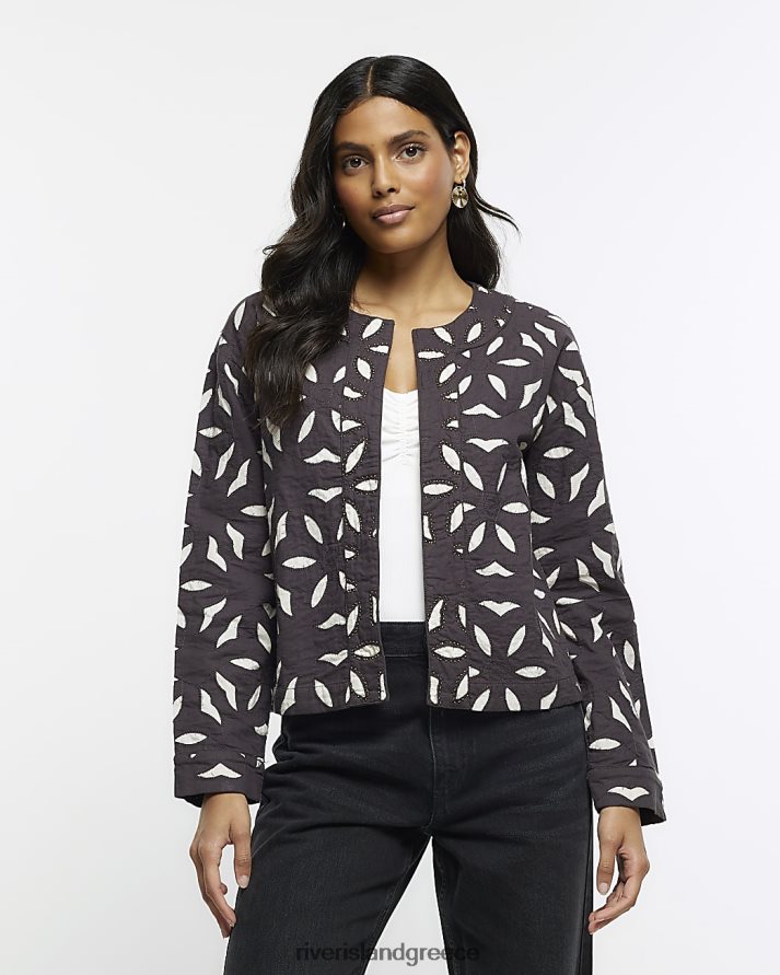 River Island ενδύματα μαύρος γυναίκες κομμένο σακάκι B6N8X4341