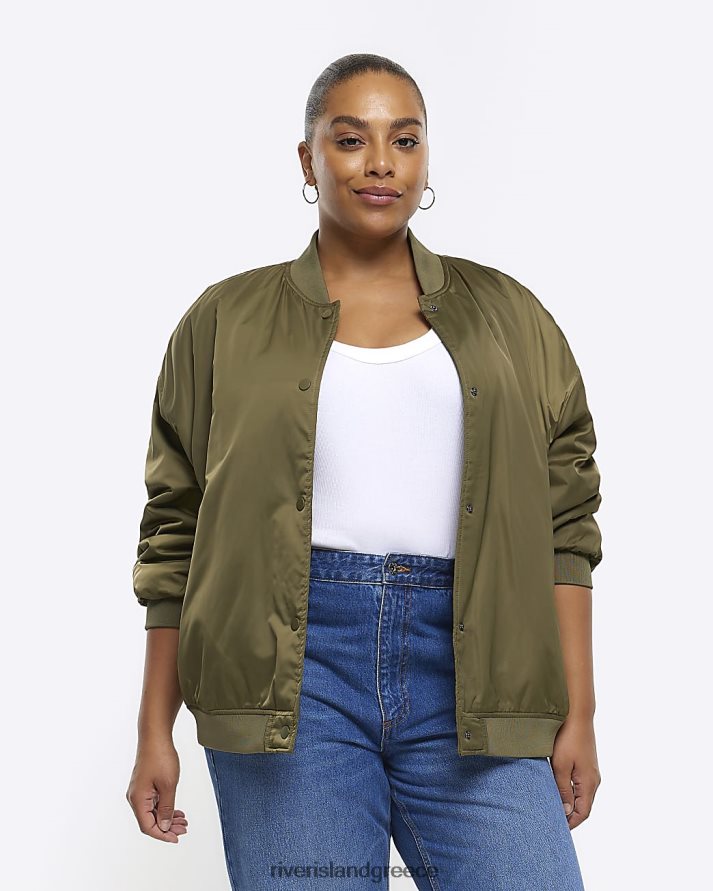 River Island ενδύματα χακί γυναίκες plus bomber jacket B6N8X5097