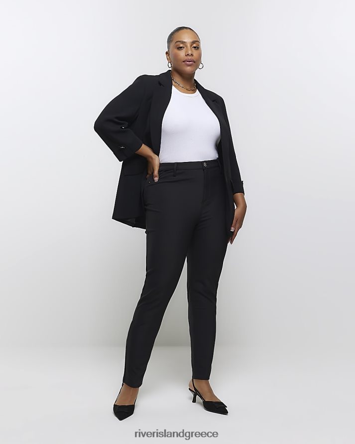 River Island ενδύματα μαύρος γυναίκες συν ένα στενό παντελόνι B6N8X5030