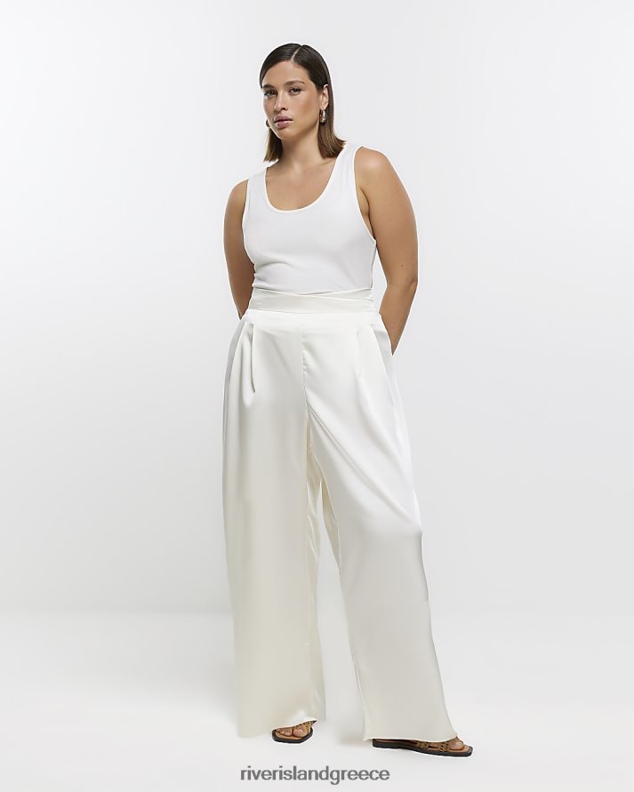 River Island ενδύματα κρέμα γυναίκες συν ένα φαρδύ παντελόνι B6N8X5130