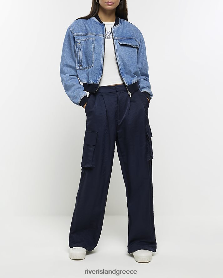 River Island ενδύματα ΠΟΛΕΜΙΚΟ ΝΑΥΤΙΚΟ γυναίκες casual cargo παντελόνι B6N8X4200