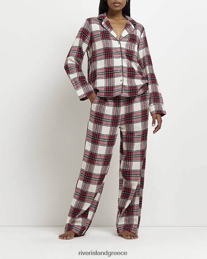 River Island ενδύματα το κόκκινο γυναίκες σετ πιτζάμες με έλεγχο B6N8X3760