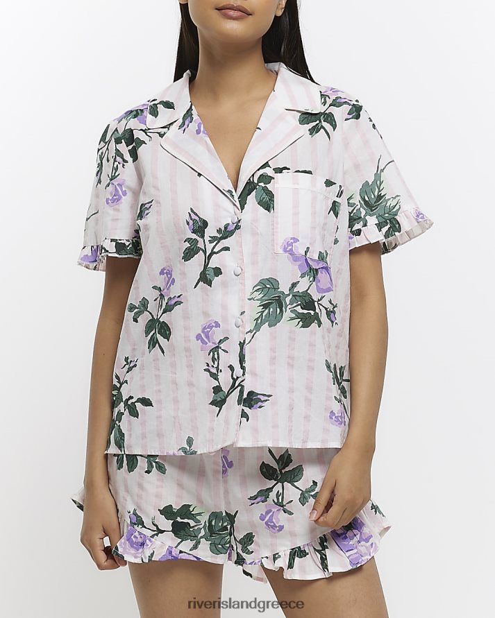River Island ενδύματα ροζ γυναίκες εμπριμέ πιτζάμες B6N8X4597