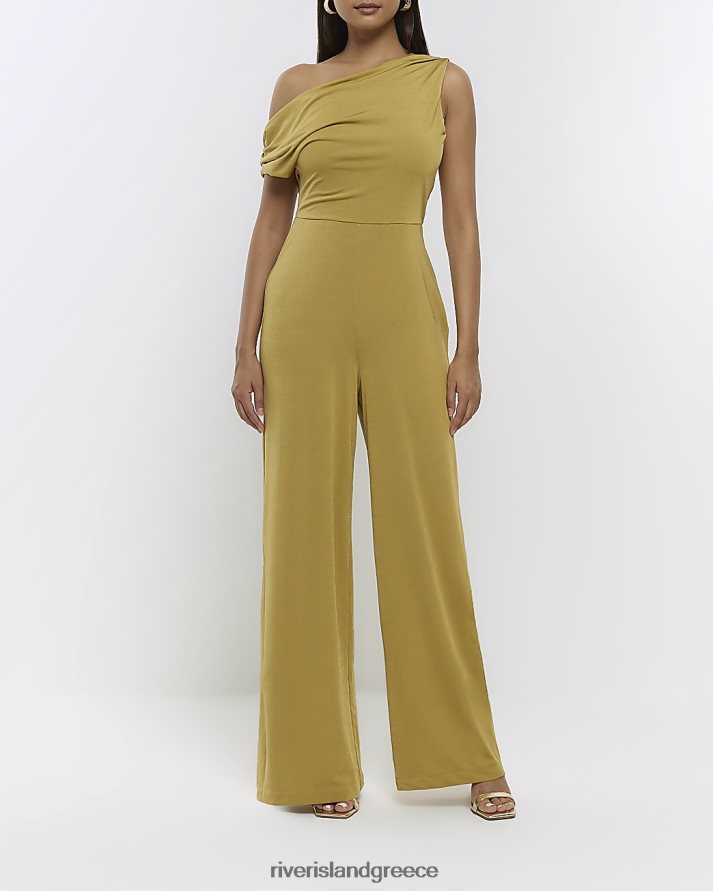 River Island ενδύματα πράσινος γυναίκες ολόσωμη φόρμα με ντραπέ B6N8X1076